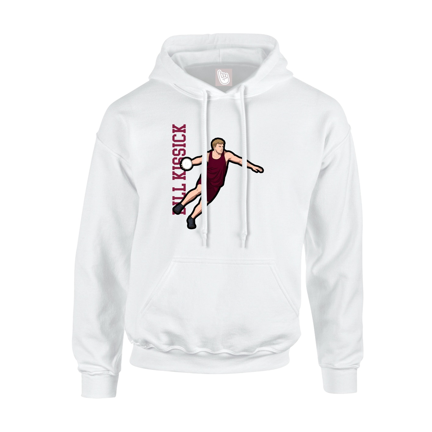 Hoodie — Name Vertical in White
