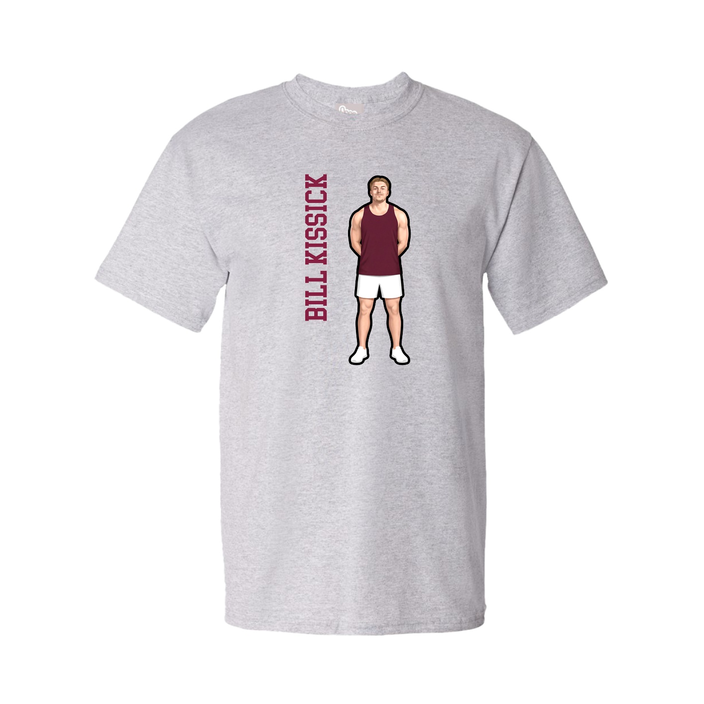 Tee — Name Vertical in Grey