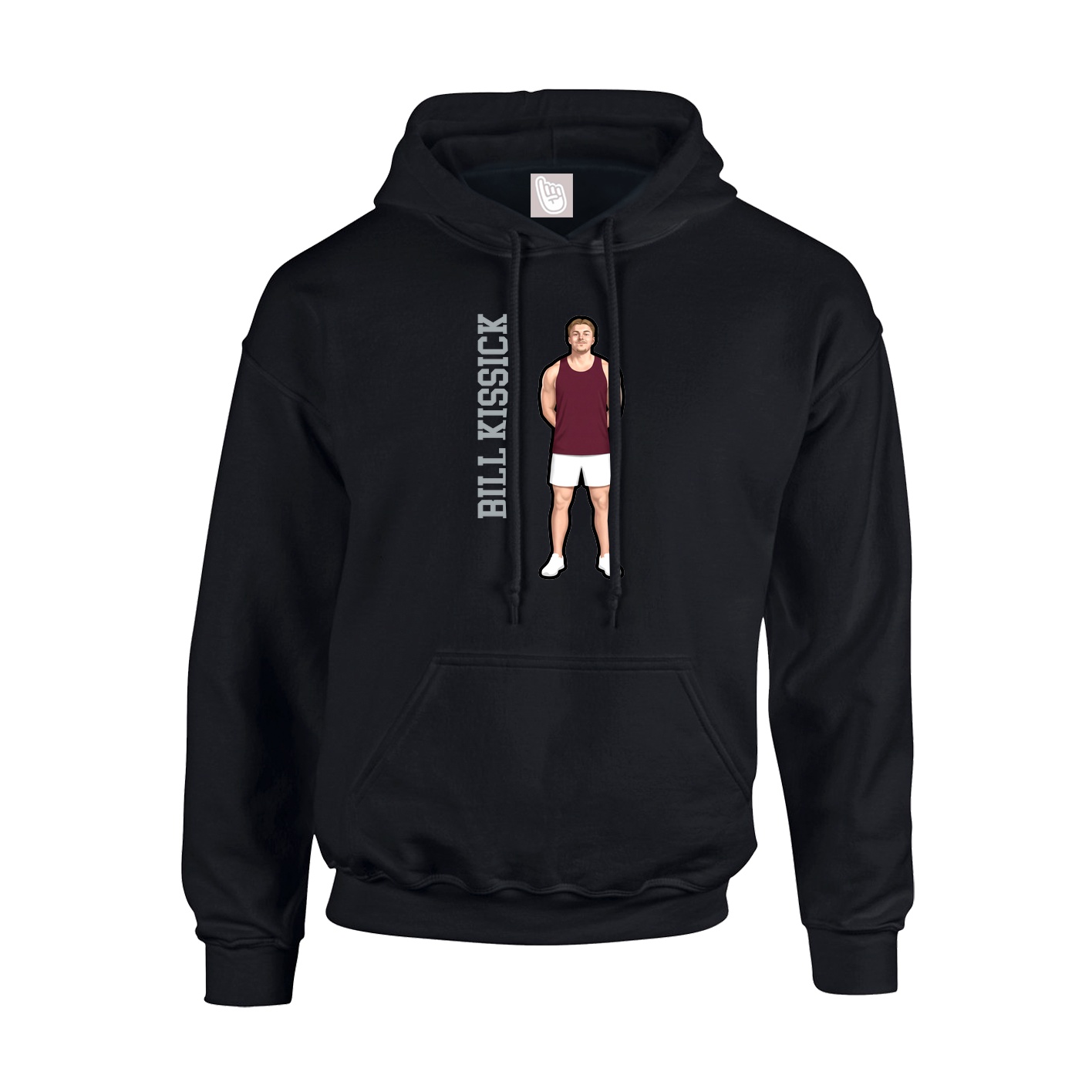 Youth Hoodie — Name Vertical in Black