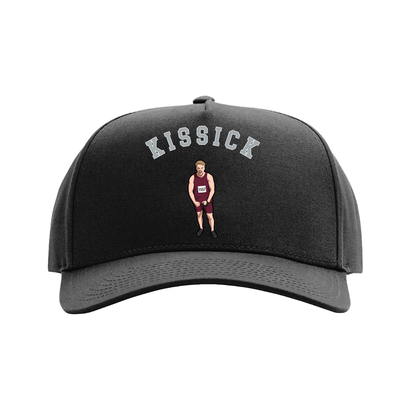 Full Fabric Five-Panel Champ Cap — Shirsey Arch in Black