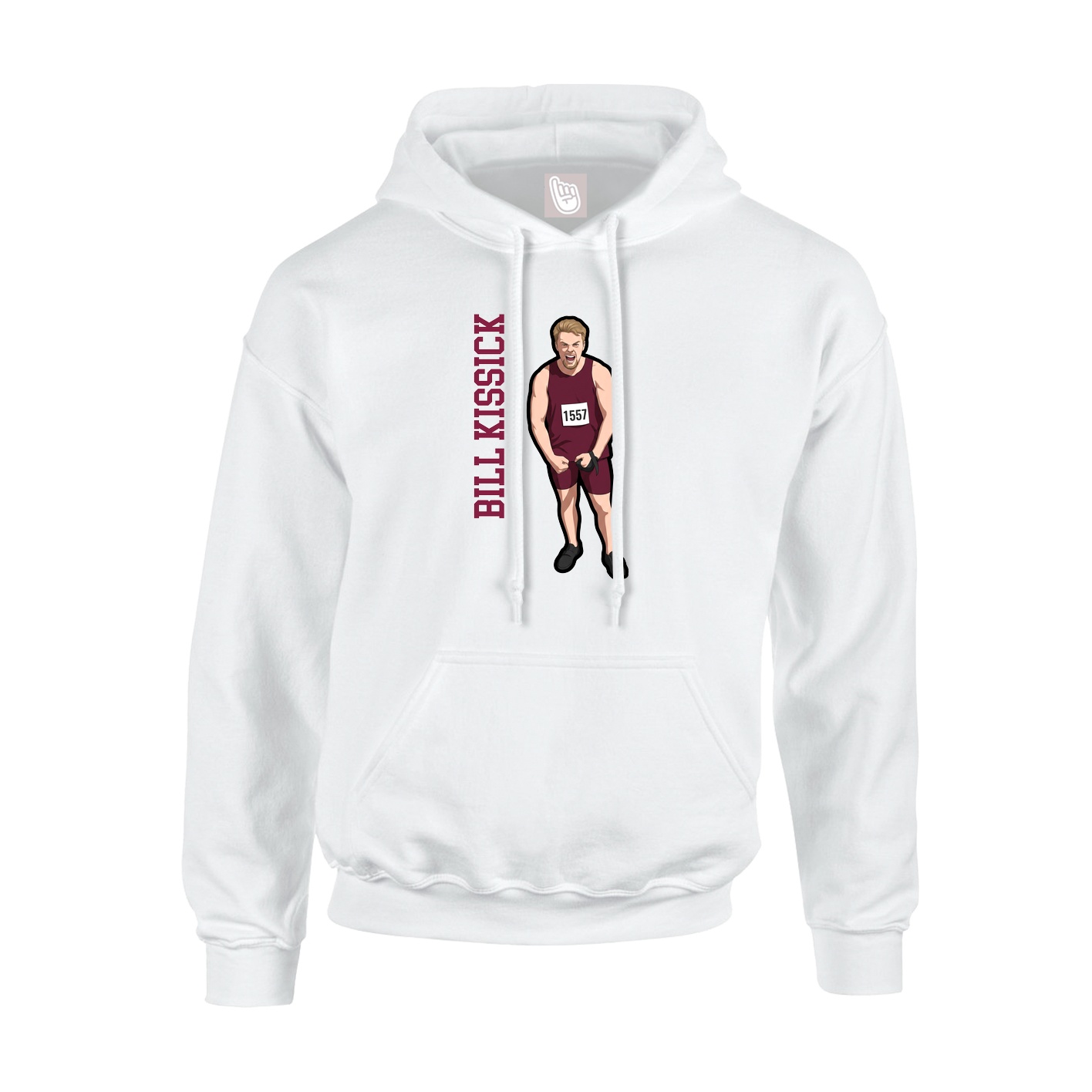 Youth Hoodie — Name Vertical in White