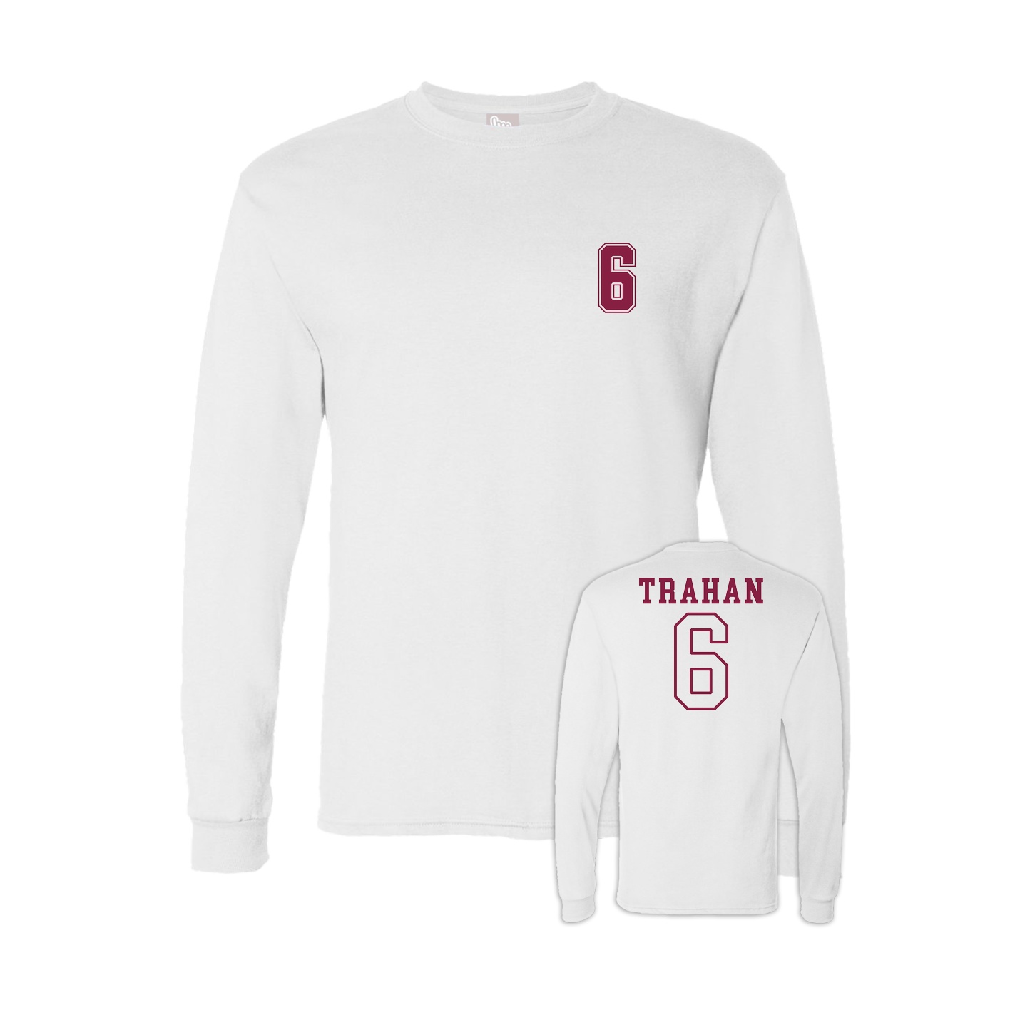 Long Sleeve Tee — Chest Back in White