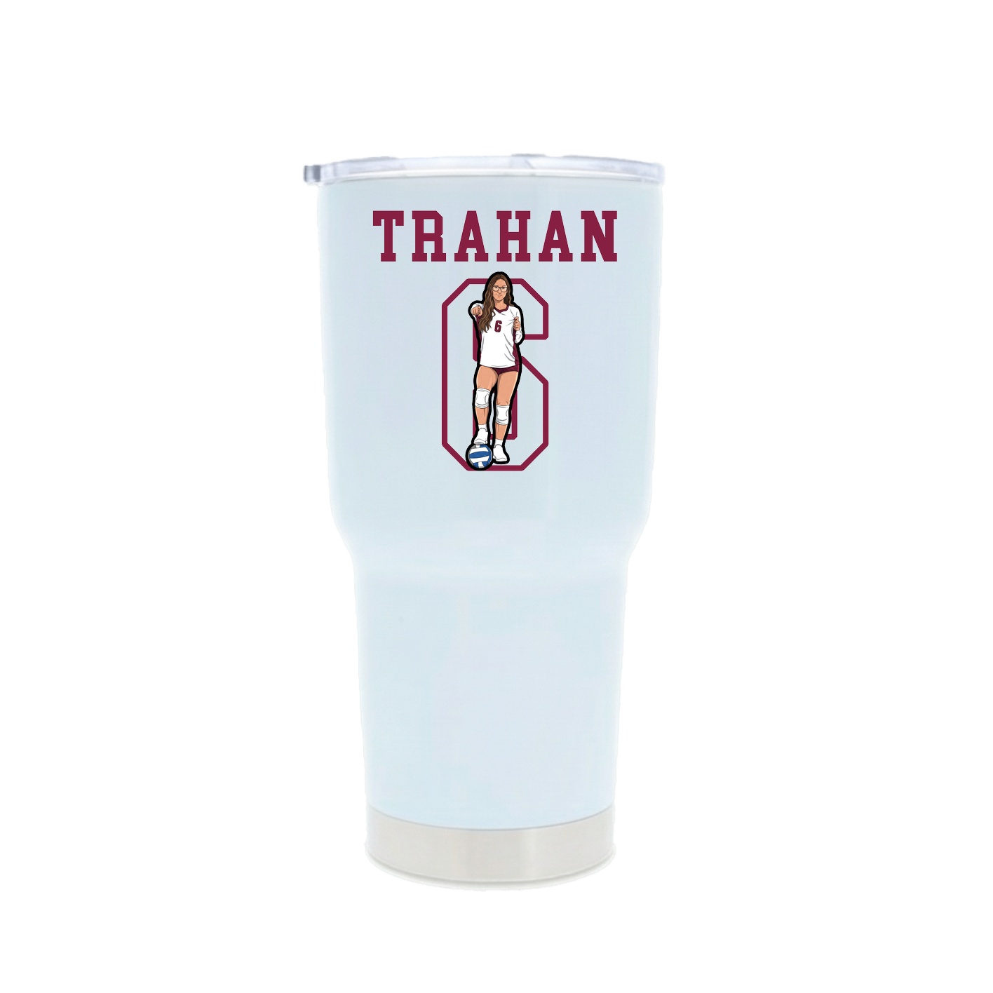 30oz Stainless Steel Tumbler — Shirsey in White