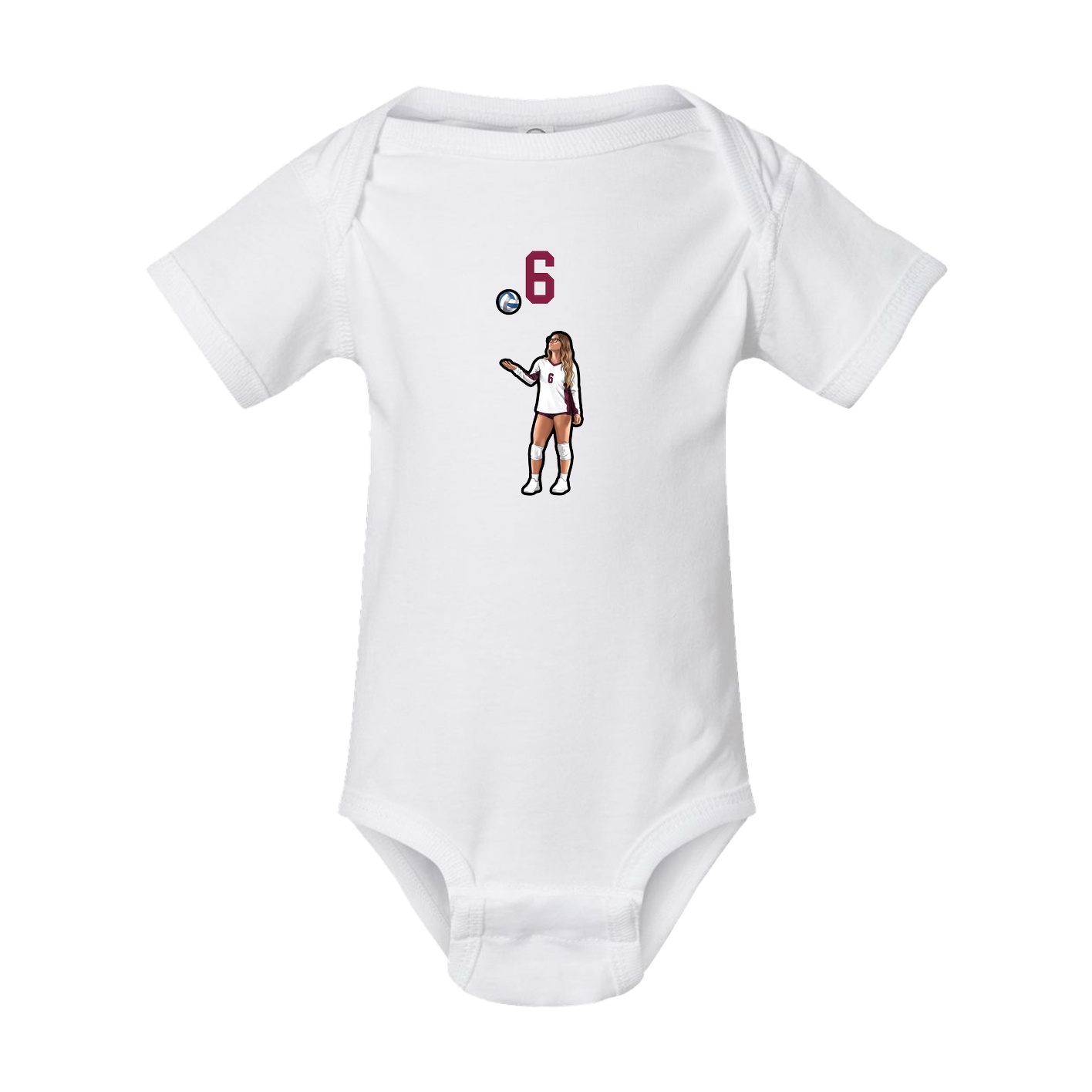 Baby Onesie — Number Top in White