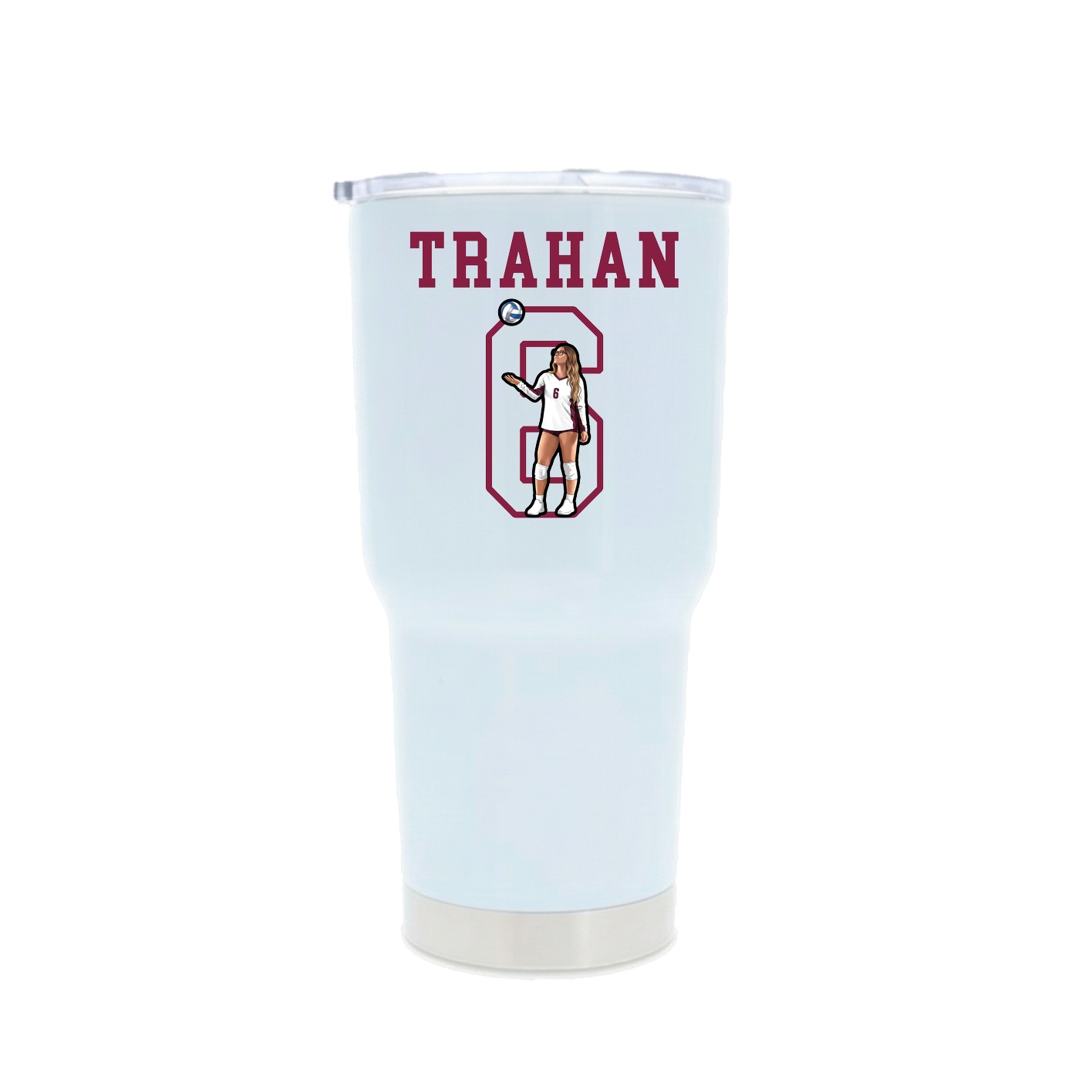 30oz Stainless Steel Tumbler — Shirsey in White