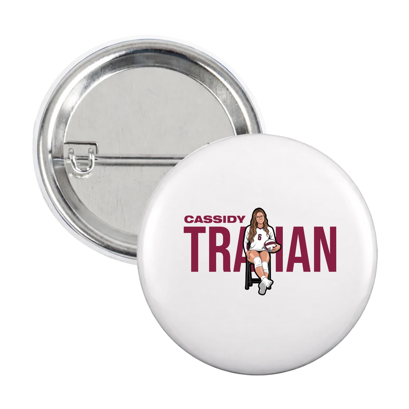 Game Day Button — Player Name in White