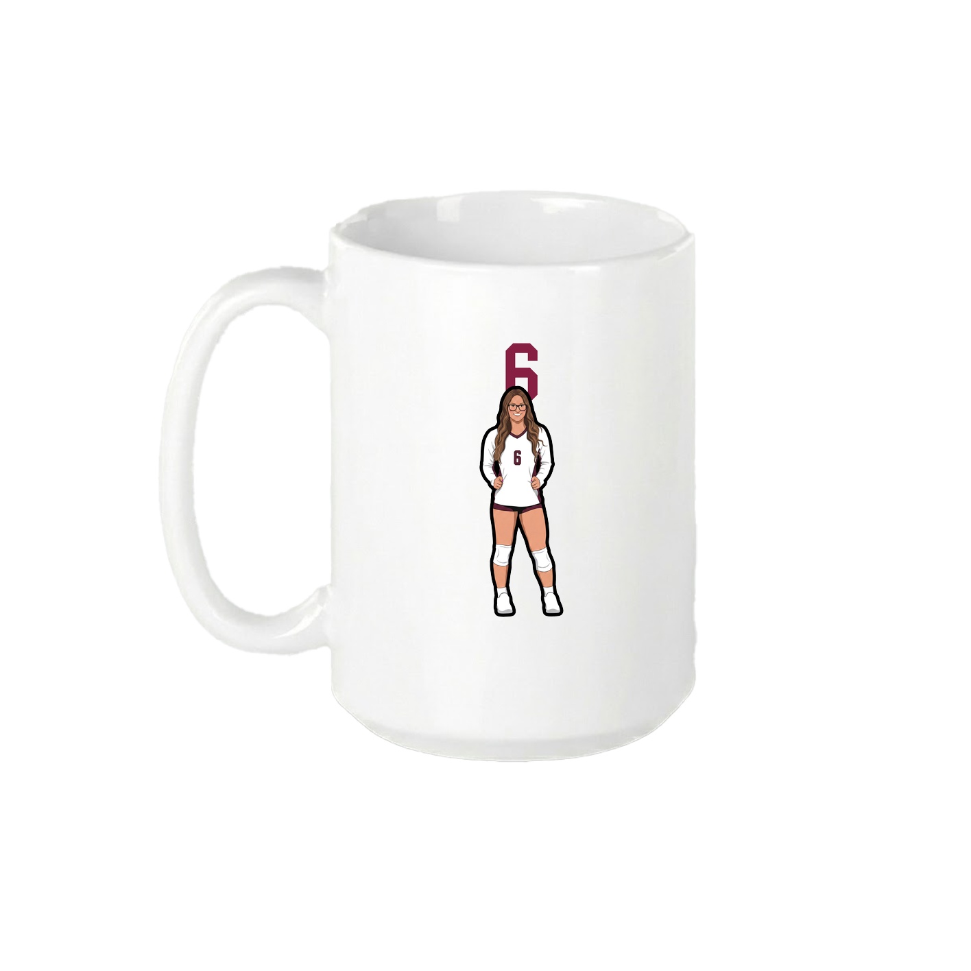 15oz Coffee Mug — Number Top in White