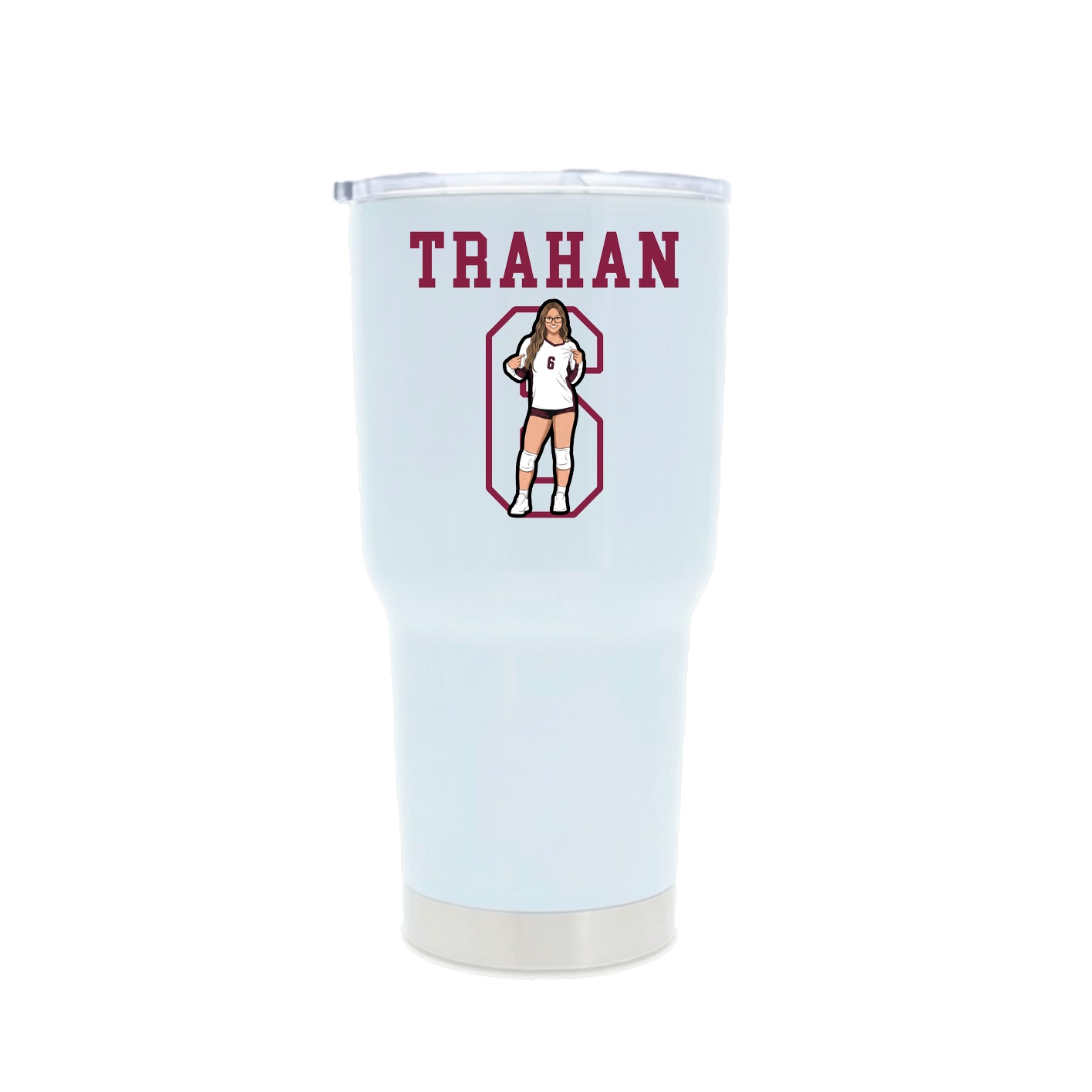 30oz Stainless Steel Tumbler — Shirsey in White