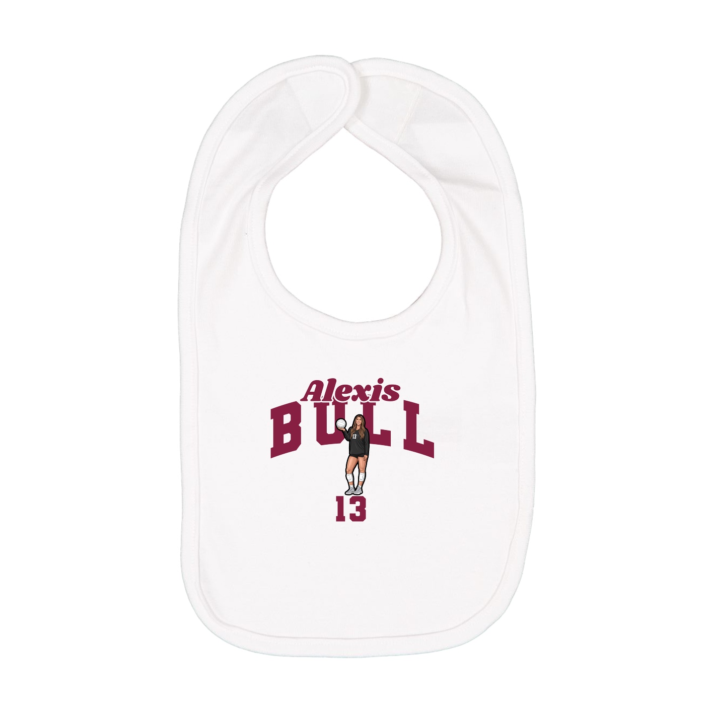 Infant Bib — Signature Arch in White