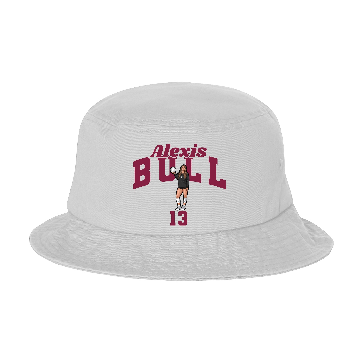 Bucket Cap — Signature Arch in White