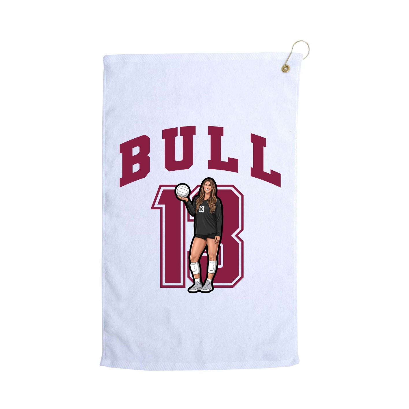 Golf Towel — Number in White