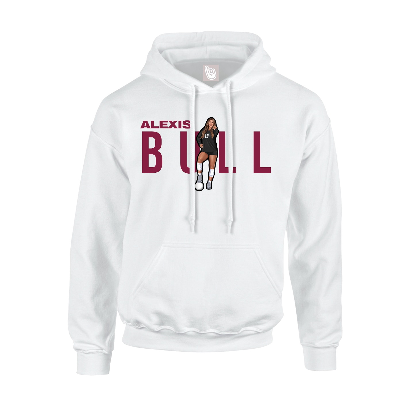 Hoodie — Player Name in White