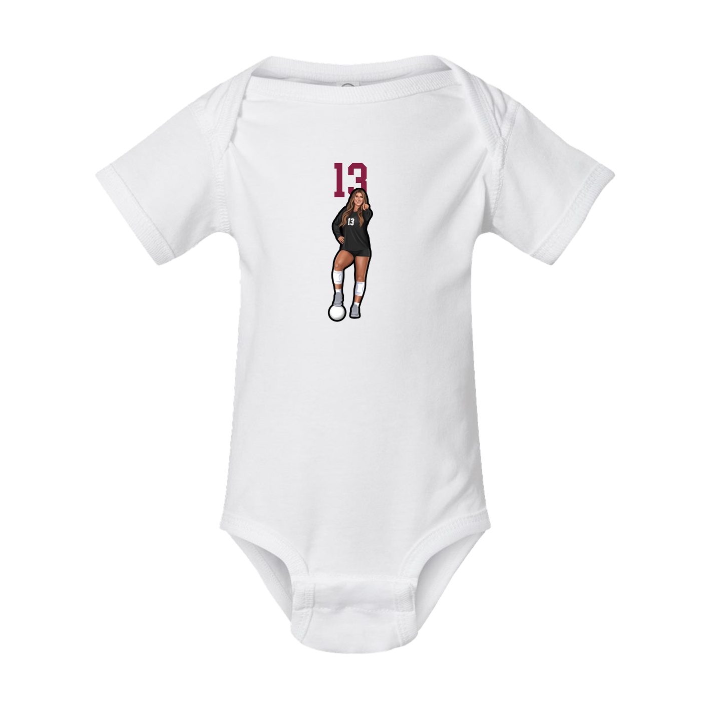 Baby Onesie — Number Top in White