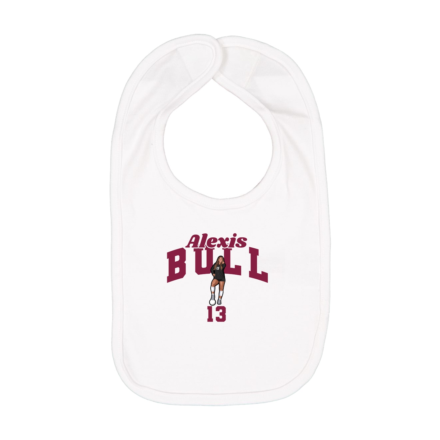 Infant Bib — Signature Arch in White
