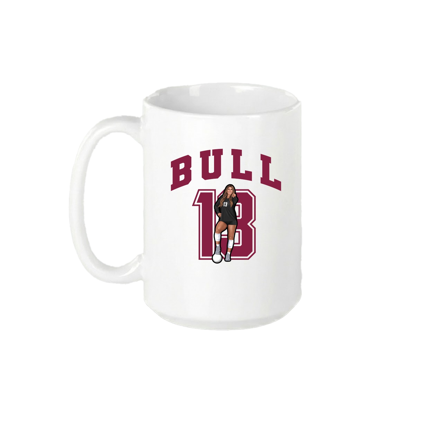 15oz Coffee Mug — Number in White