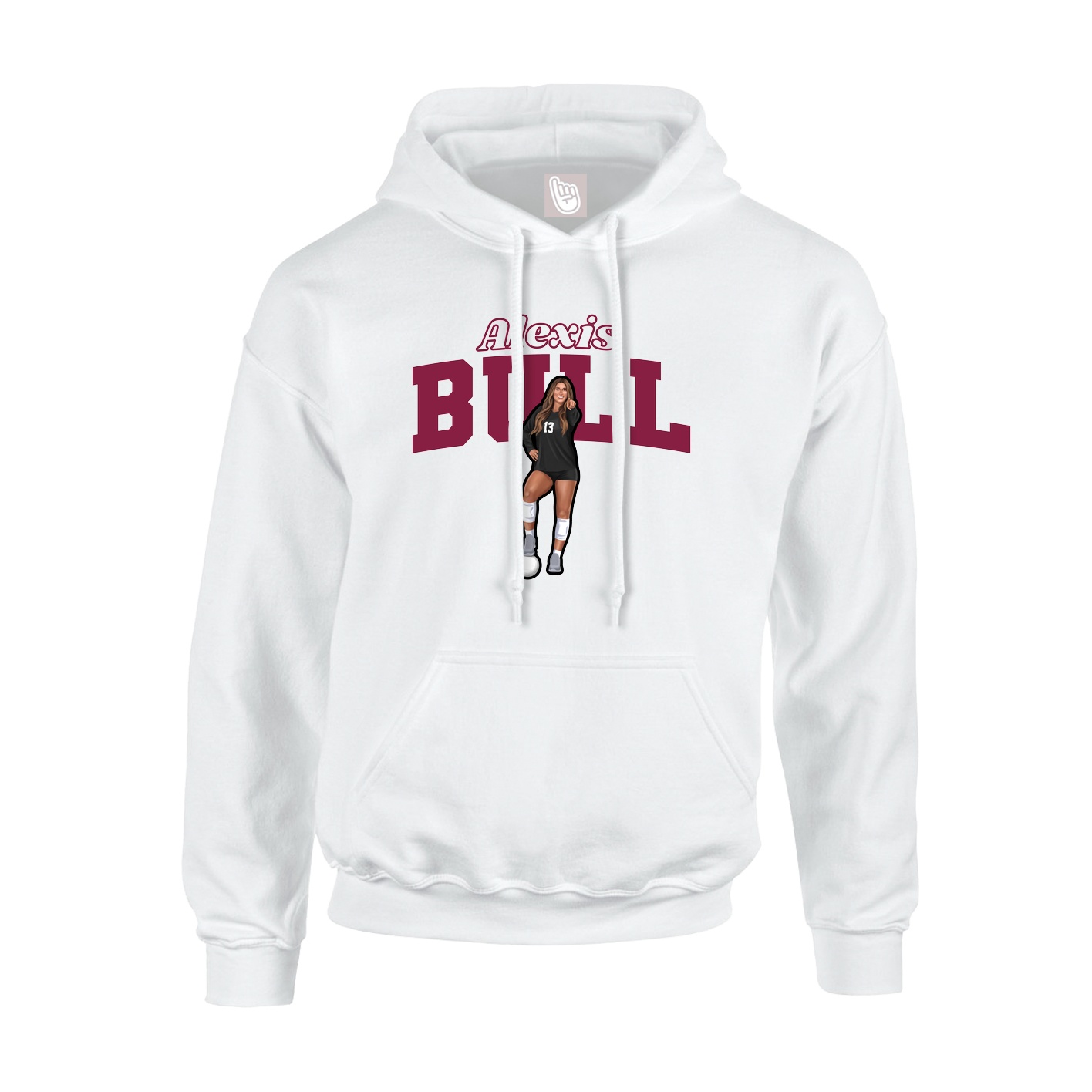 Hoodie — Name Arch in White