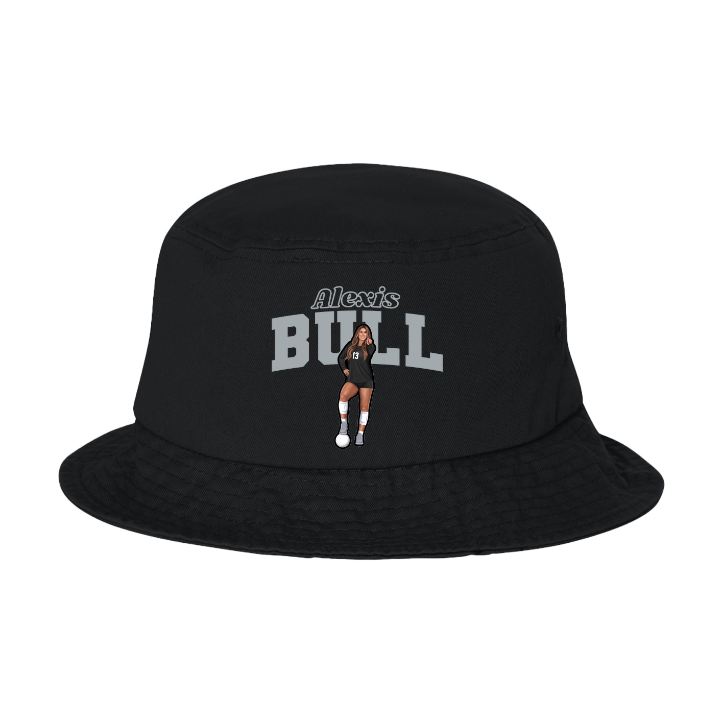 Bucket Cap — Name Arch in Black