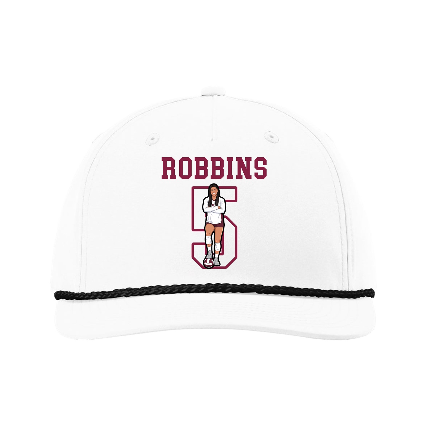 Five-Panel Classic Rope Cap — Shirsey in White
