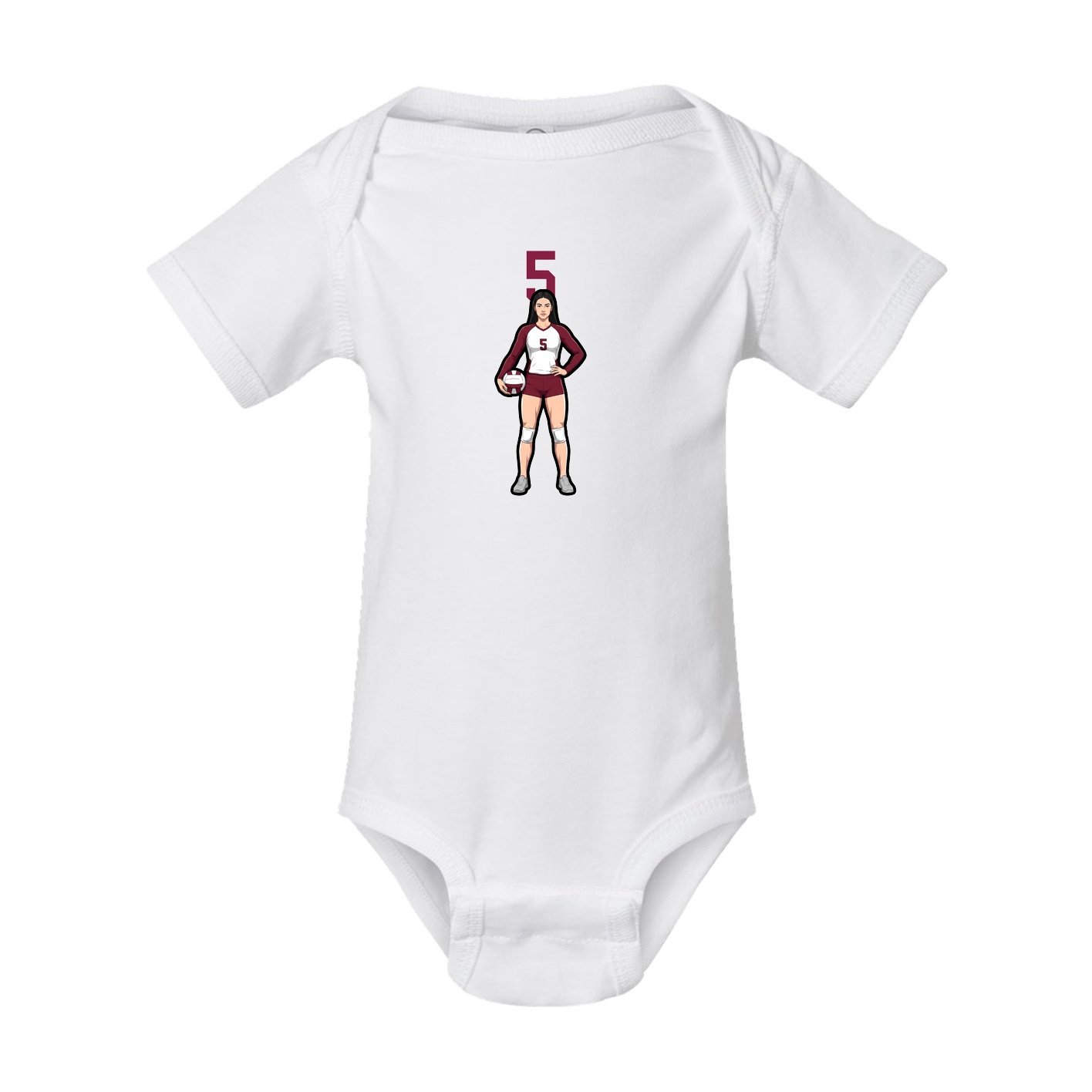 Baby Onesie — Number Top in White