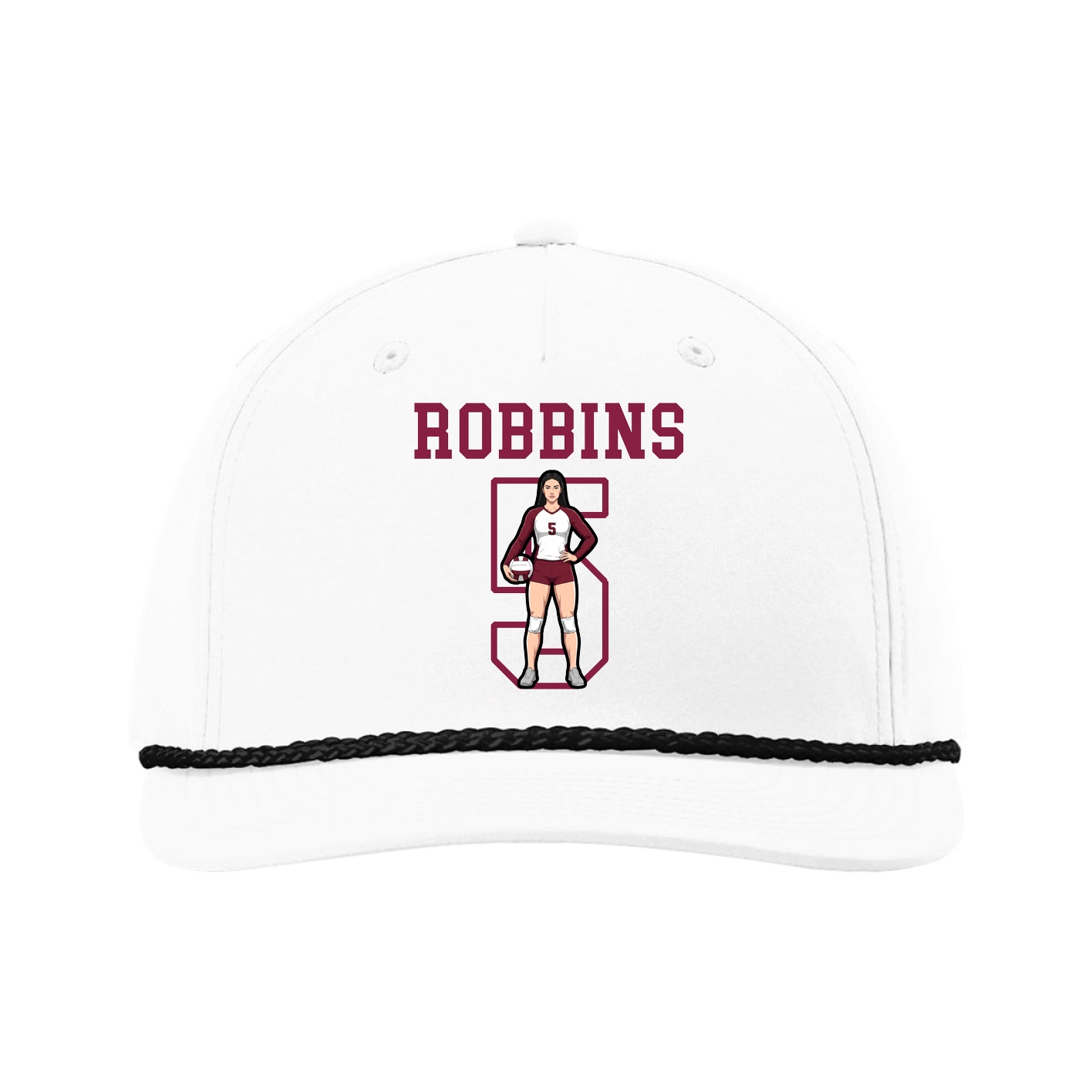 Five-Panel Classic Rope Cap — Shirsey in White