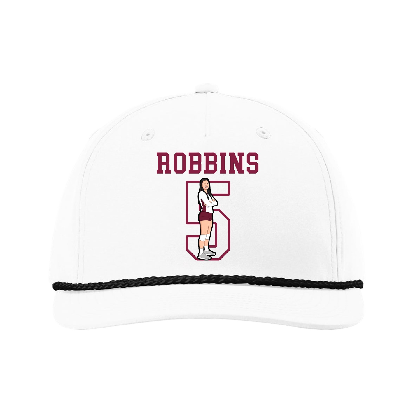 Five-Panel Classic Rope Cap — Shirsey in White