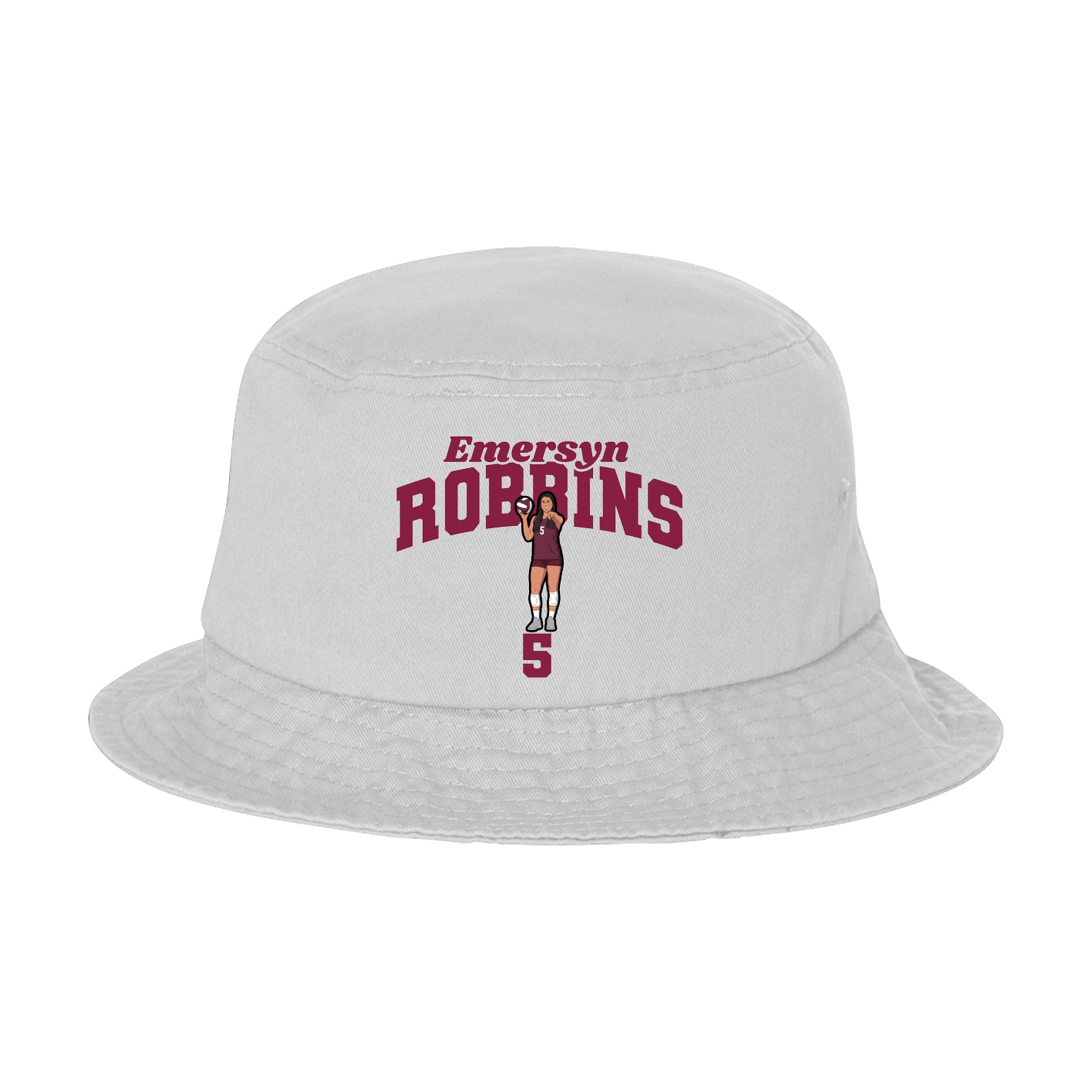 Bucket Cap — Signature Arch in White