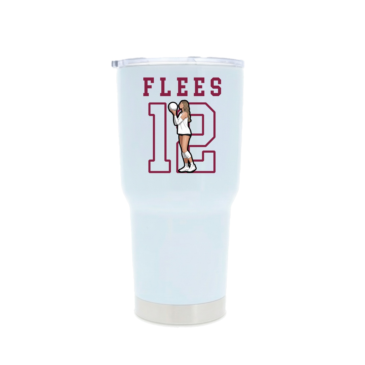 30oz Stainless Steel Tumbler — Shirsey in White