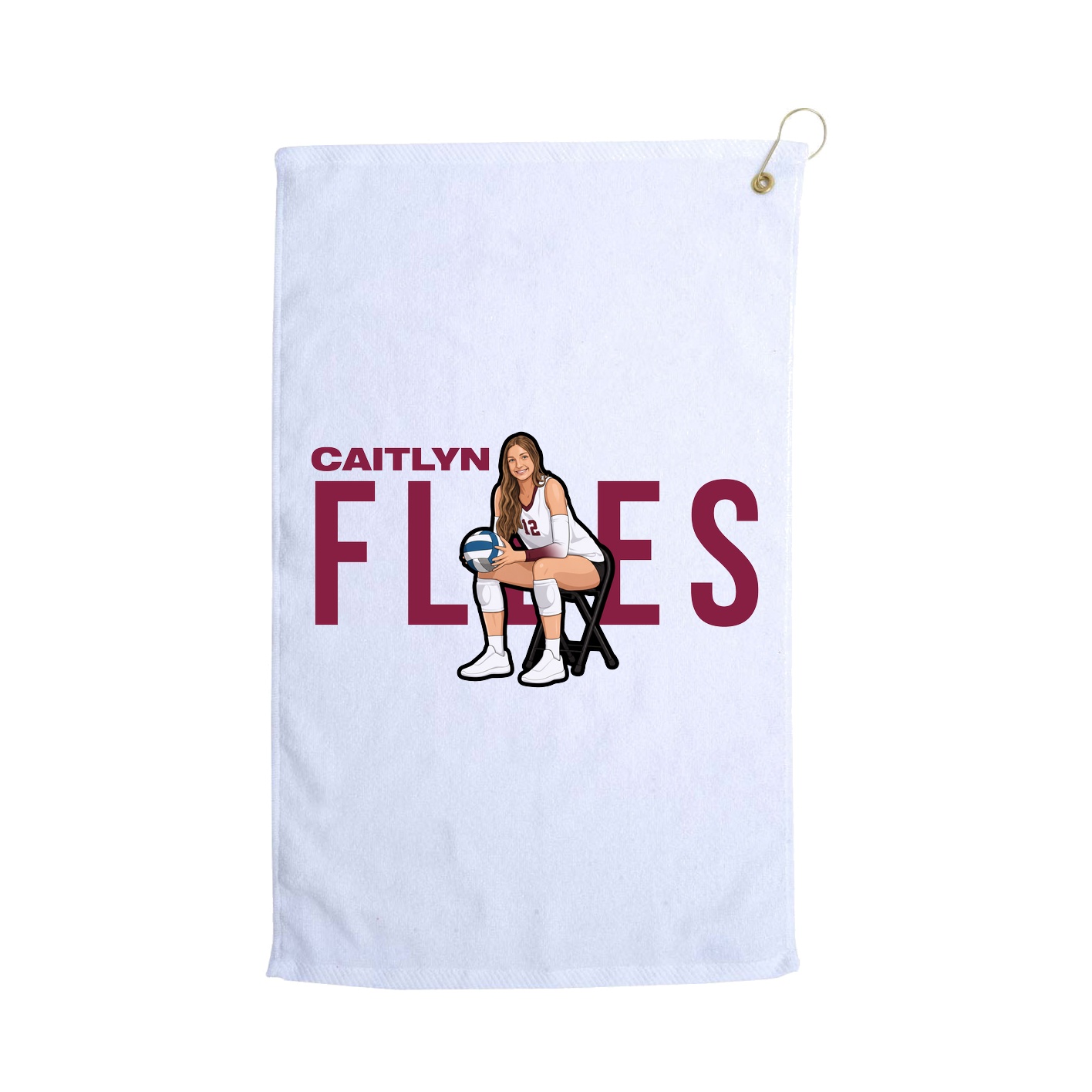 Golf Towel — Player Name in White