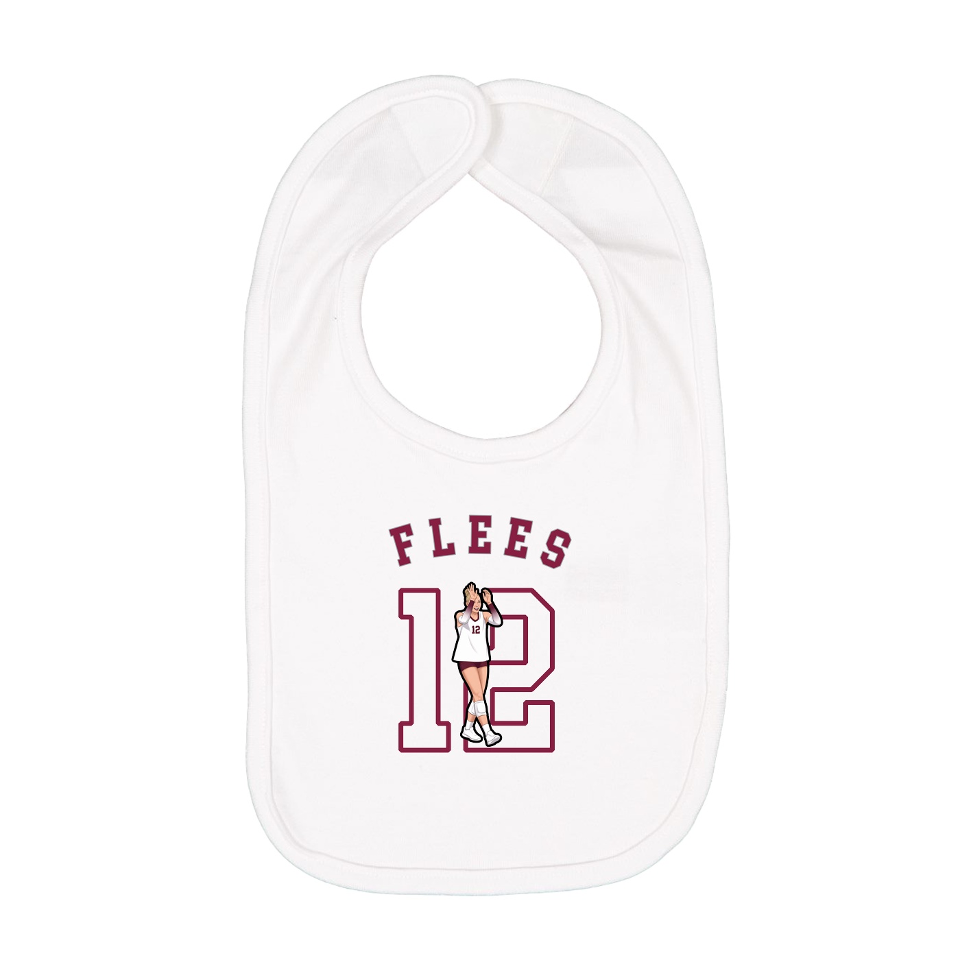 Infant Bib — Shirsey Arch in White