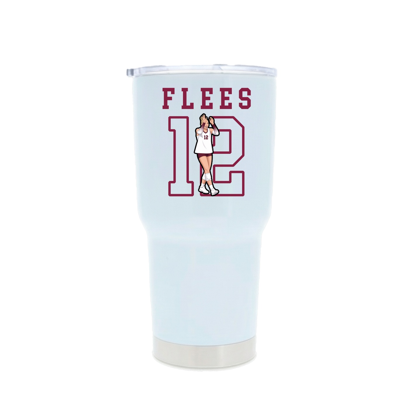 30oz Stainless Steel Tumbler — Shirsey in White