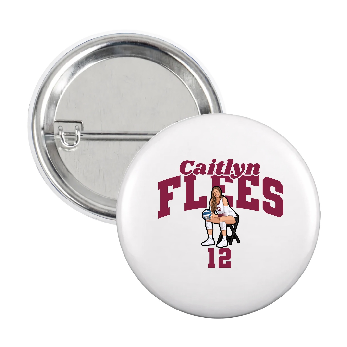 Game Day Button — Signature Arch in White