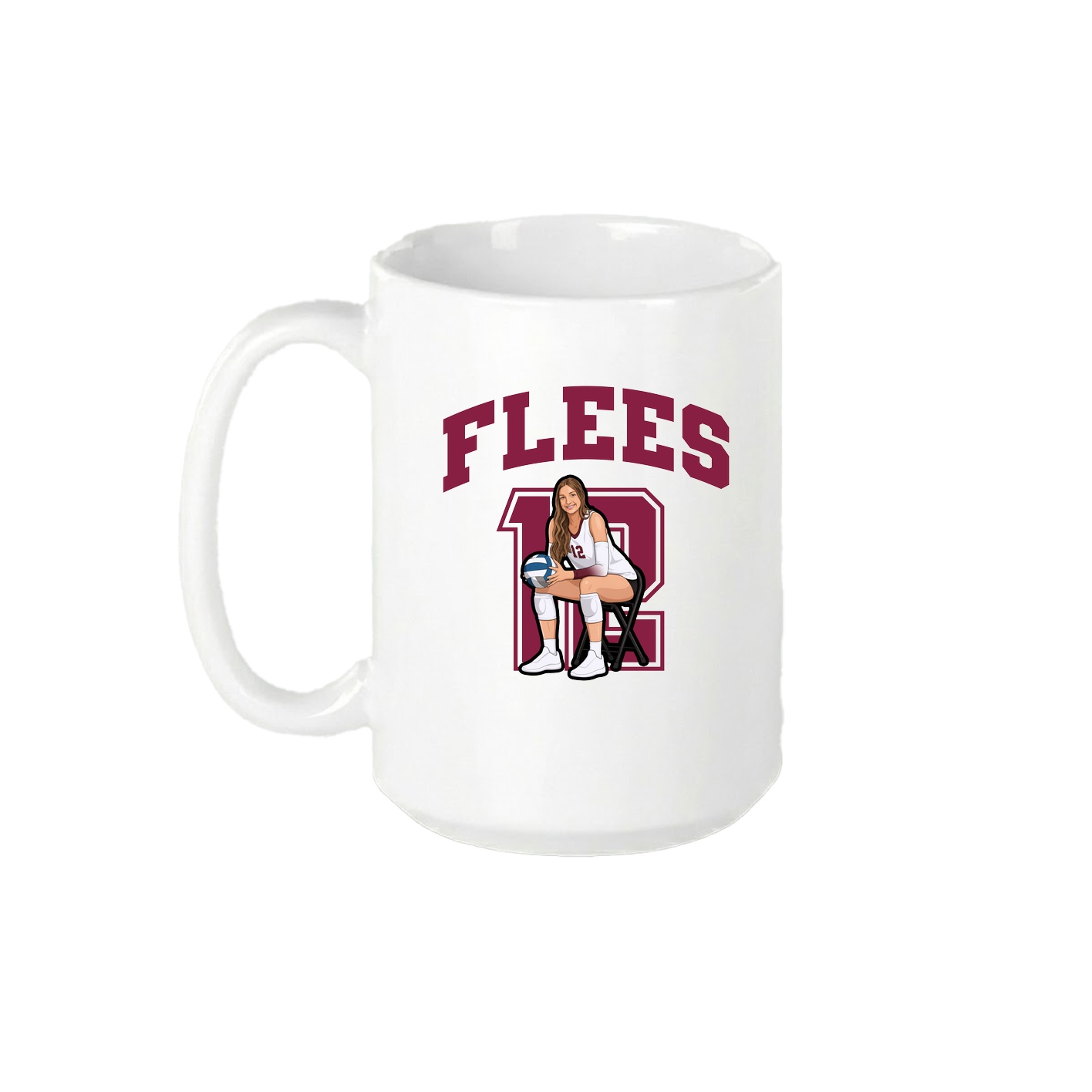 15oz Coffee Mug — Number in White