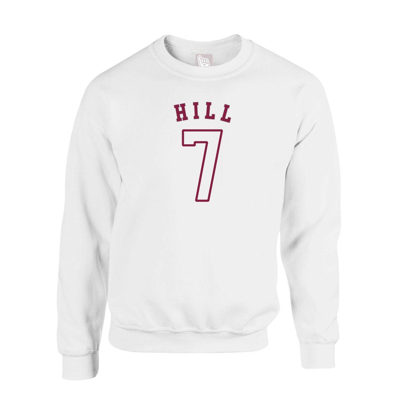 Fleece Crew — Shirsey Arch in White