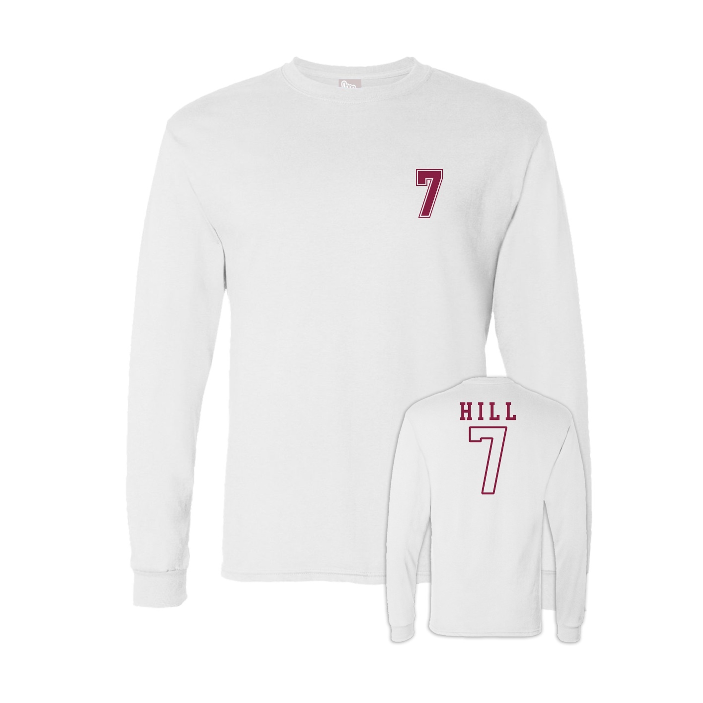 Long Sleeve Tee — Chest Back in White