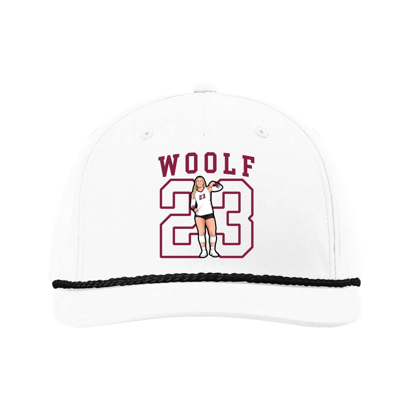 Five-Panel Classic Rope Cap — Shirsey in White
