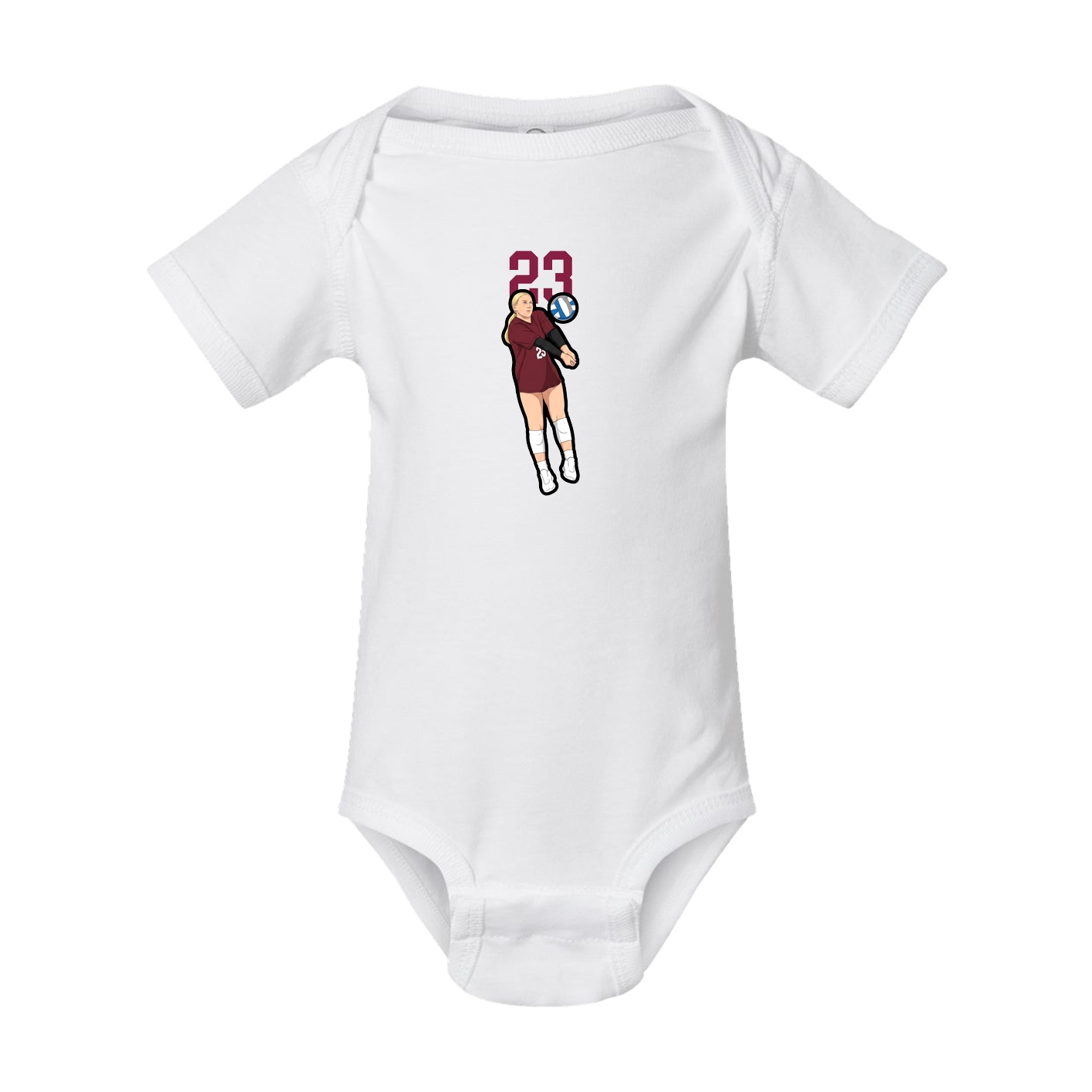 Baby Onesie — Number Top in White