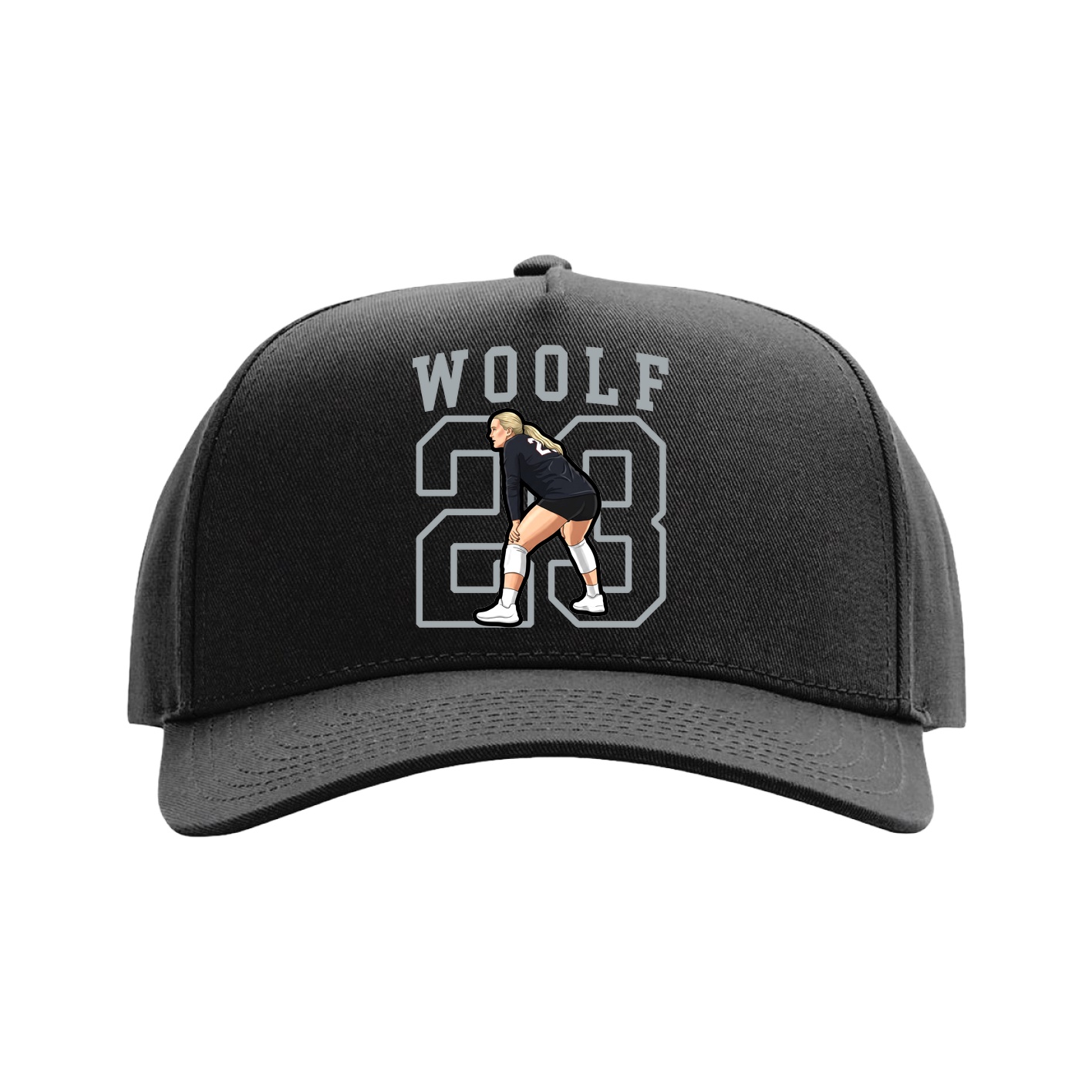 Full Fabric Five-Panel Champ Cap — Shirsey in Black