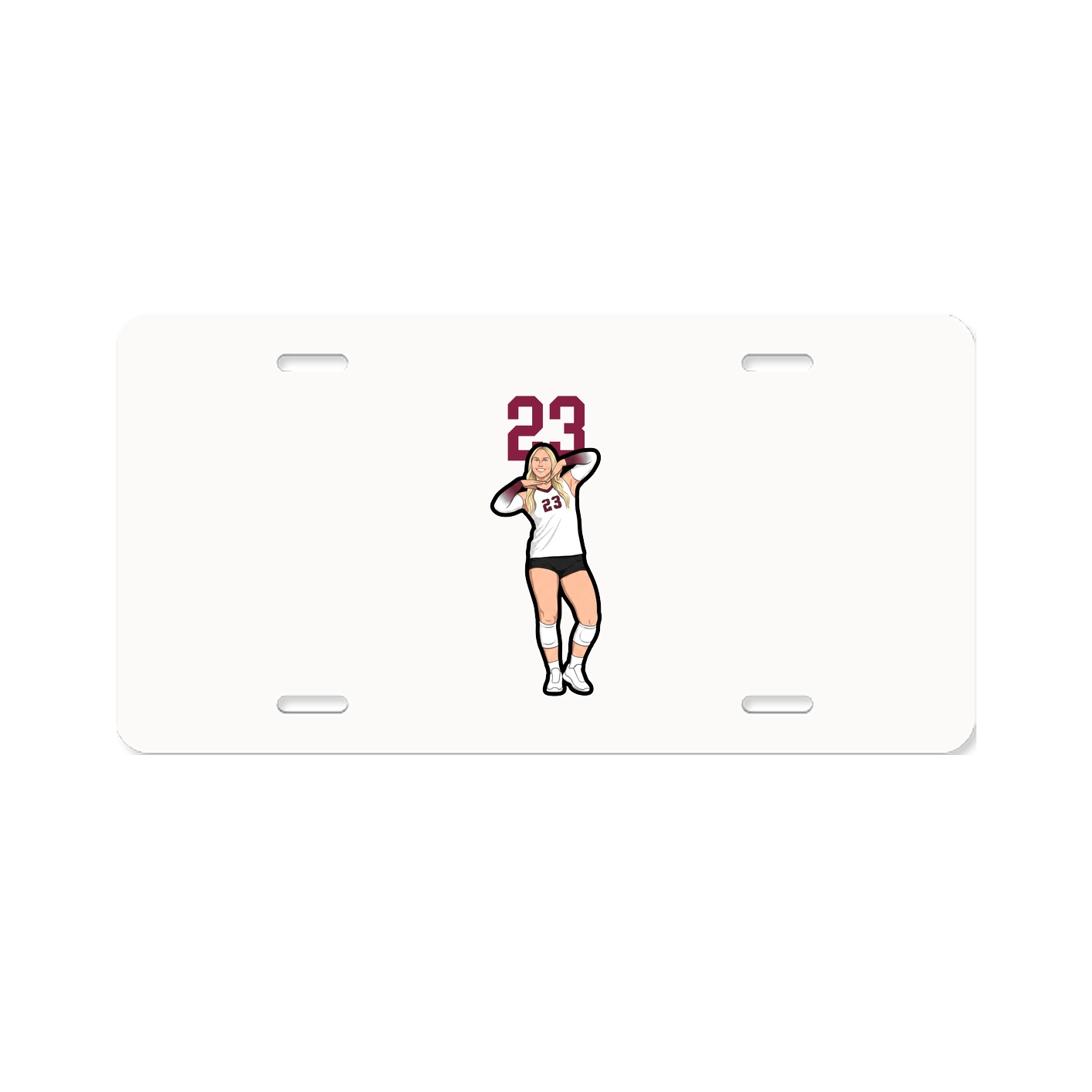 License Plate — Number Top in Classic