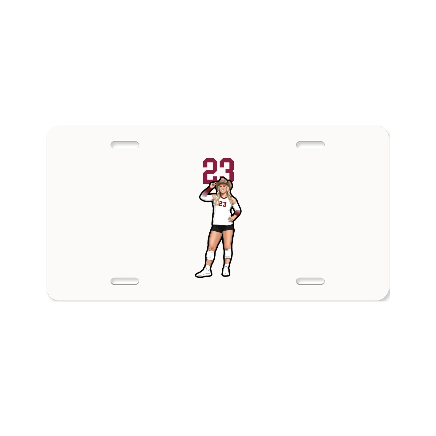License Plate — Number Top in Classic
