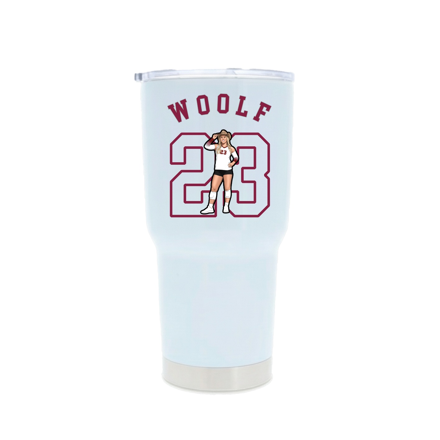 30oz Stainless Steel Tumbler — Shirsey Arch in White