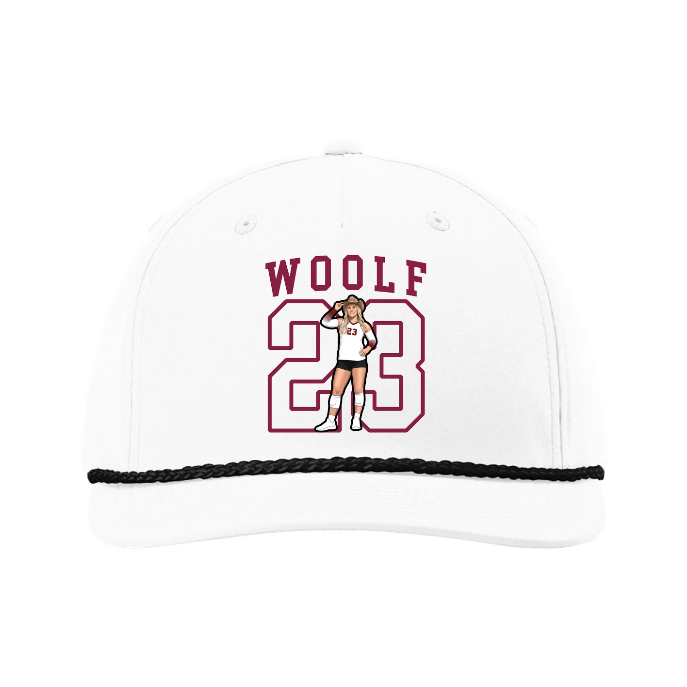 Five-Panel Classic Rope Cap — Shirsey in White