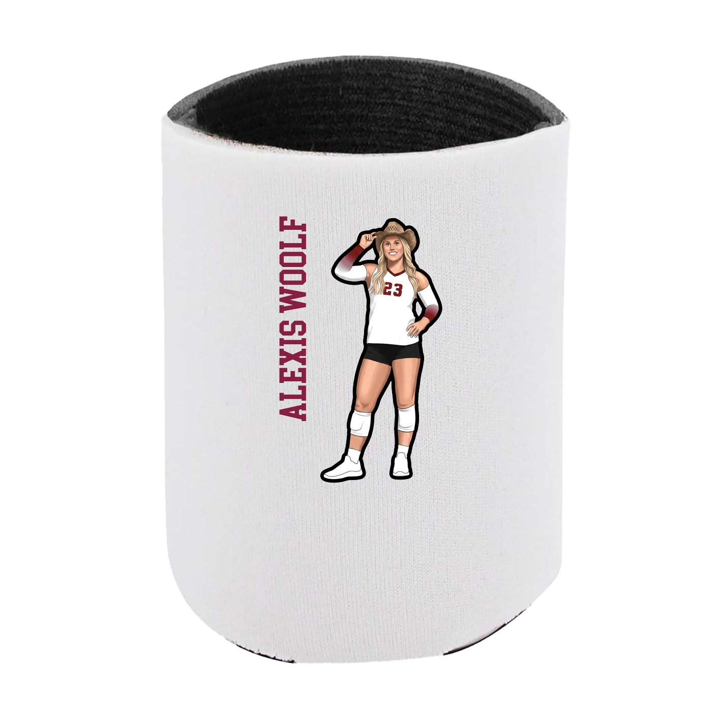 Can Holder — Name Vertical in White