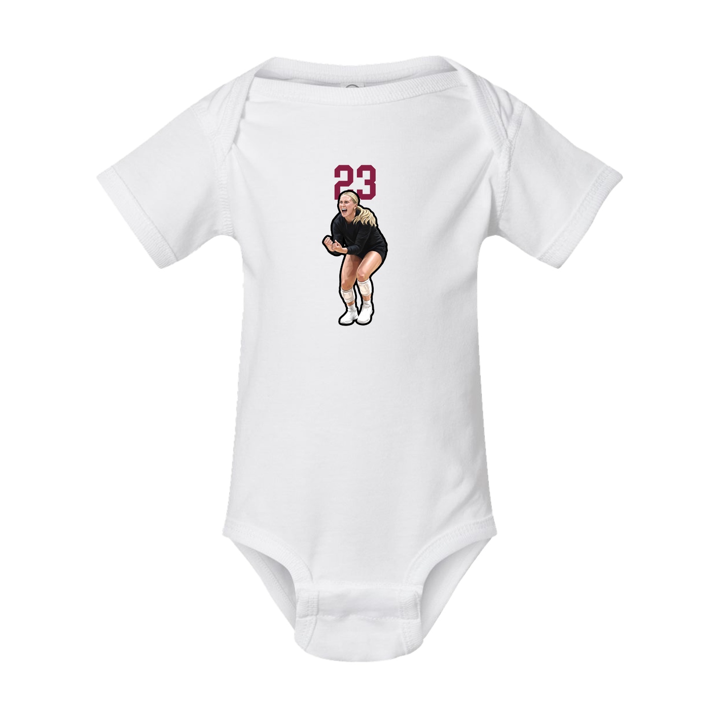 Baby Onesie — Number Top in White