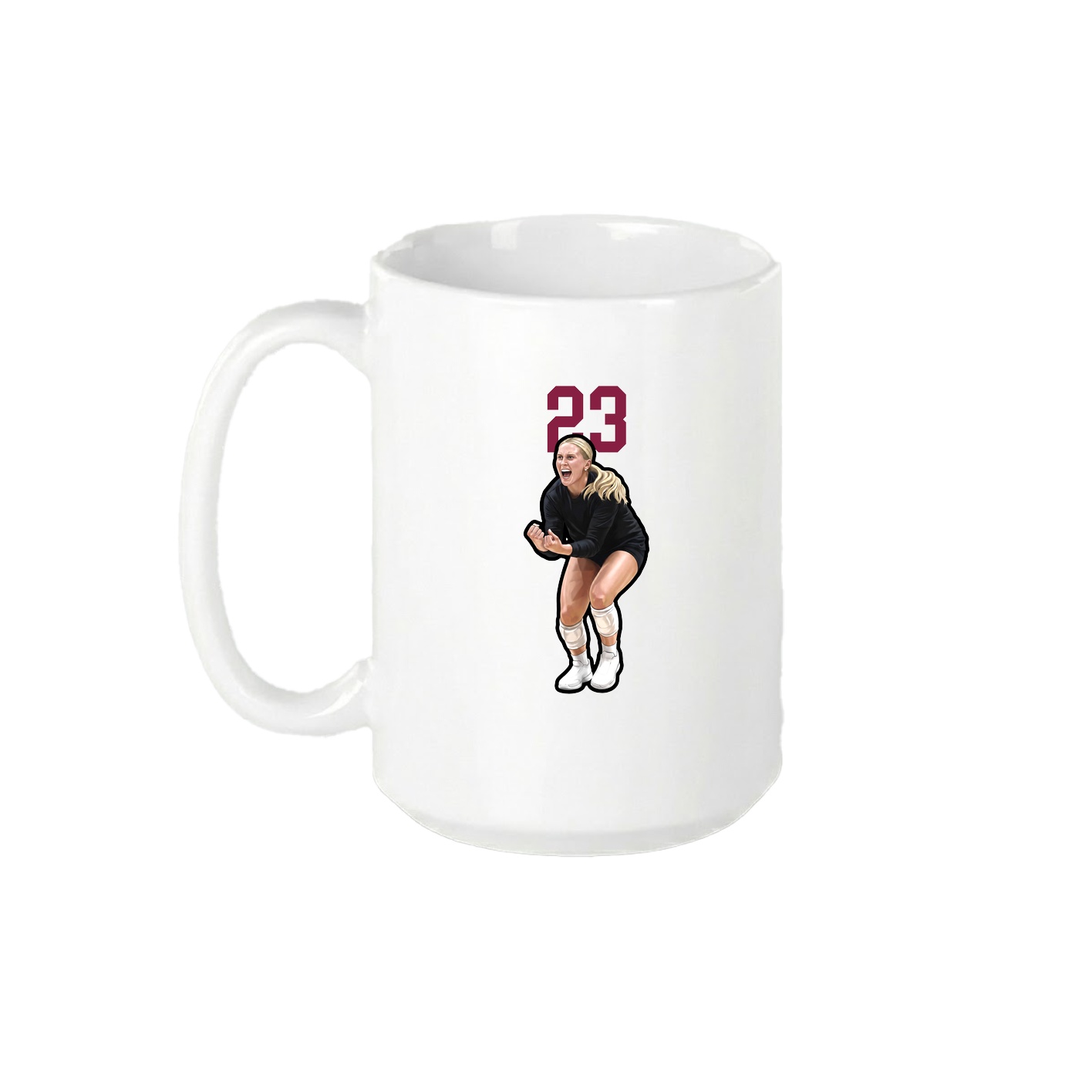 15oz Coffee Mug — Number Top in White