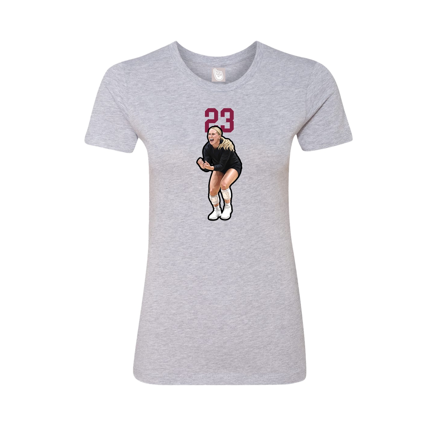 Womens Tee — Number Top in Grey