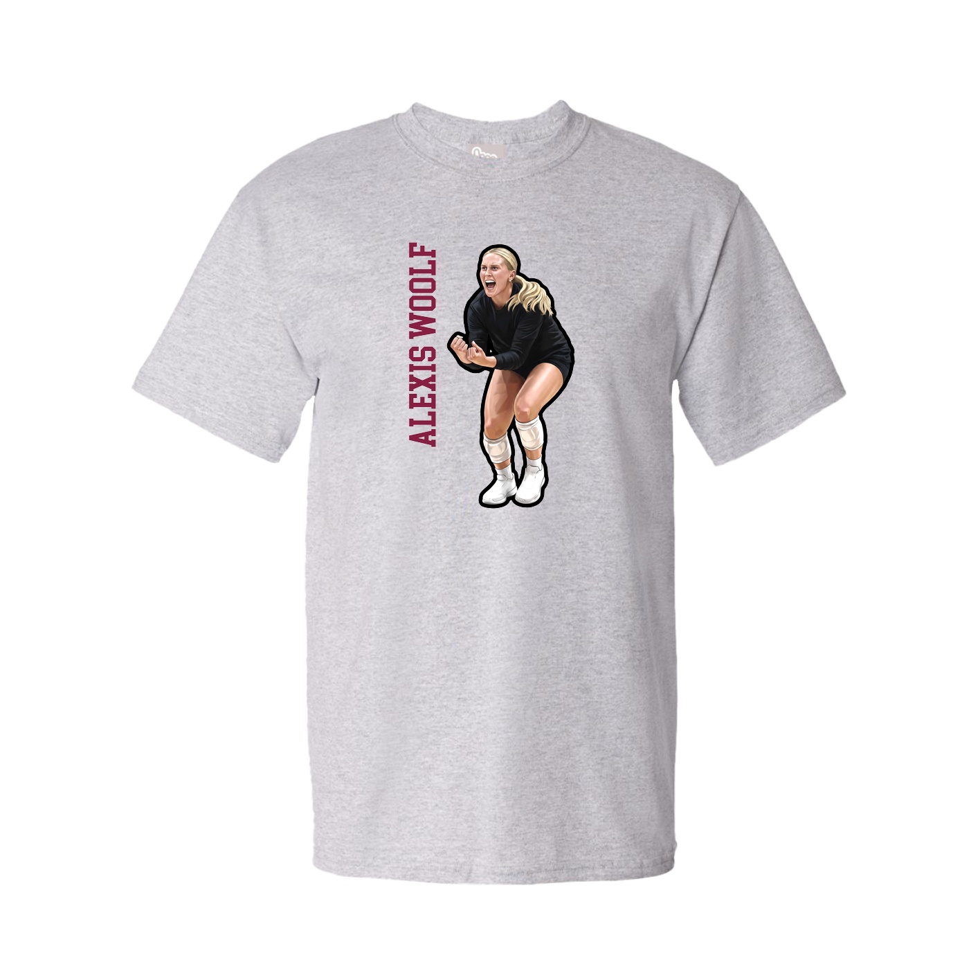 Tee — Name Vertical in Grey