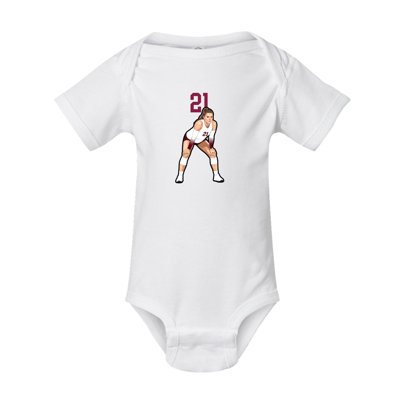 Baby Onesie — Number Top in White