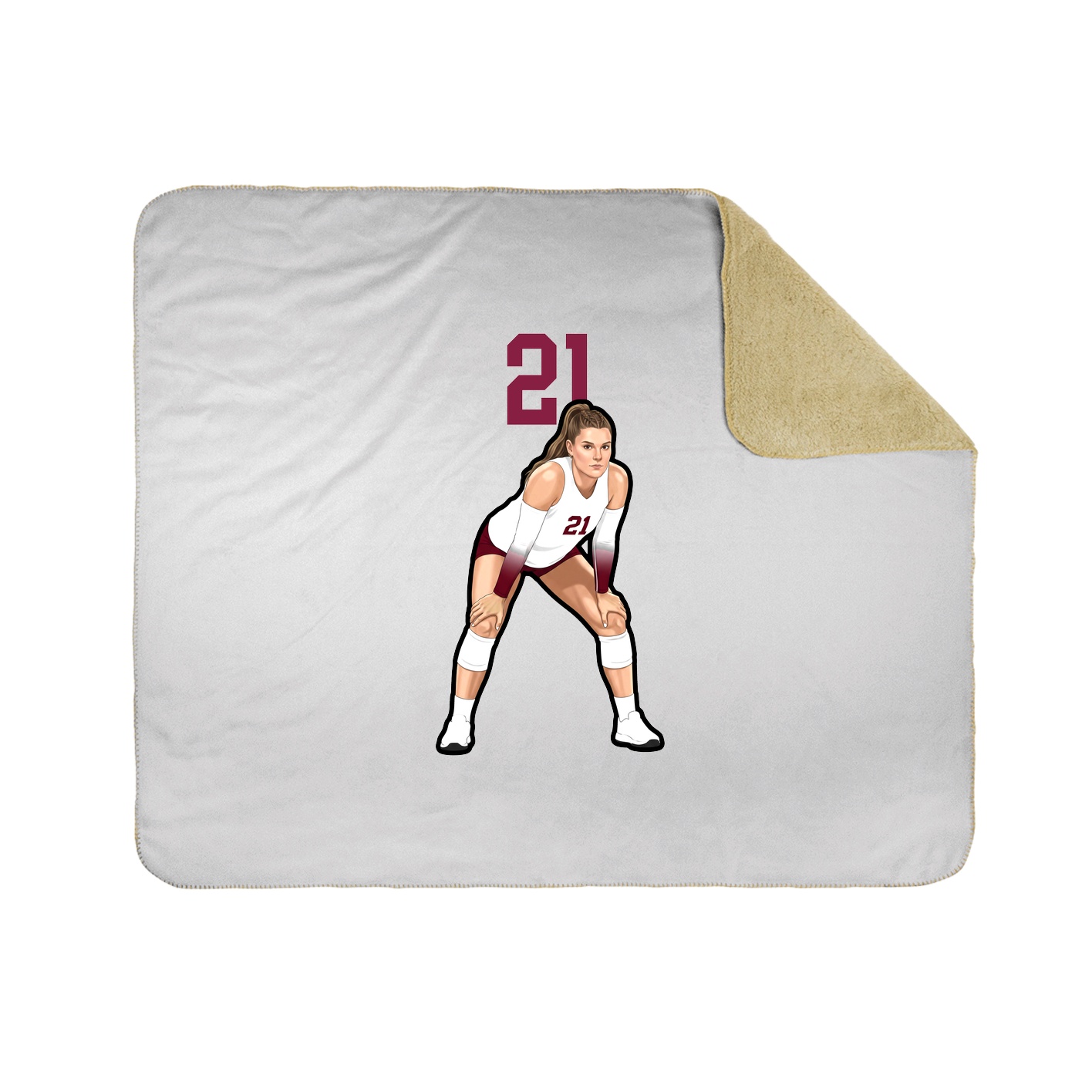 Throw Blanket — Number Top in White