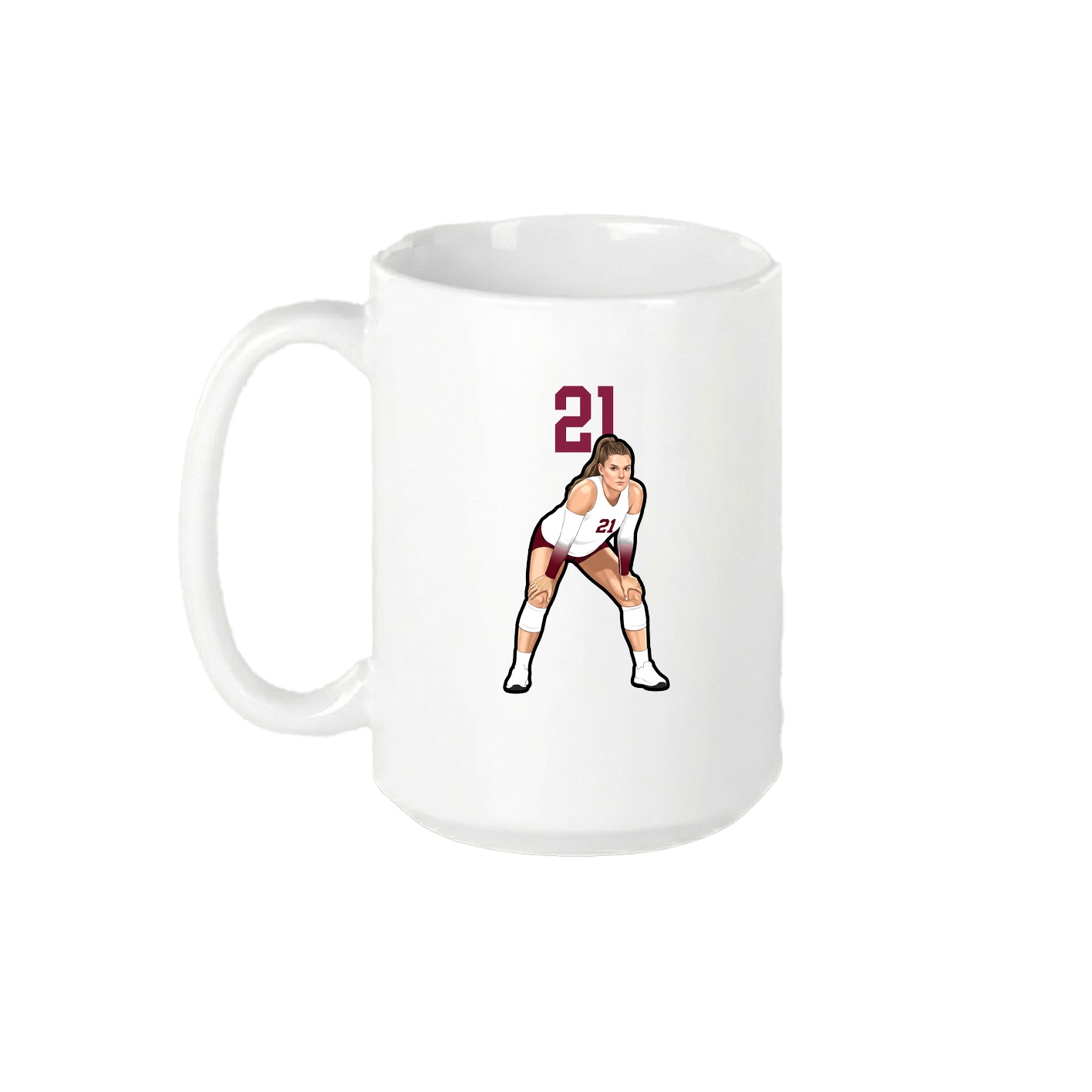15oz Coffee Mug — Number Top in White