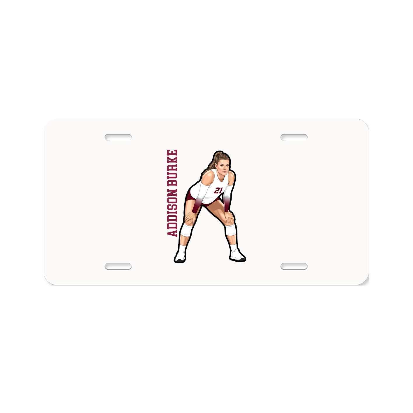 License Plate — Name Vertical in Classic